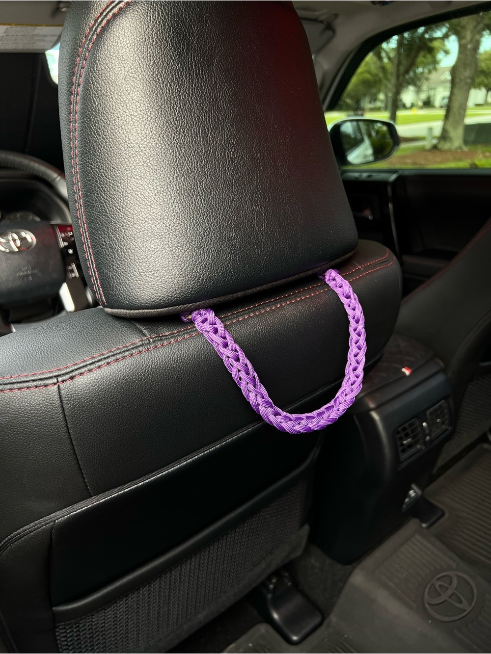 Purple Haze Paracord Grab Handles for Headrest Off Road Backseat Passenger Grip